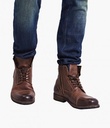 Men Brown Solid Mid-Top Boots