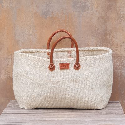 TATILI: Natural (white) rectangular basket